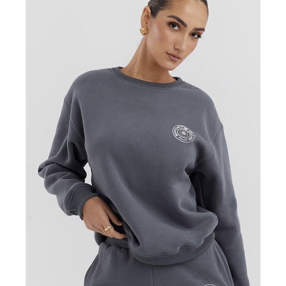 House of CB 'Haze' Slate Crew Neck Women’s Sweatshirt XL $105.00